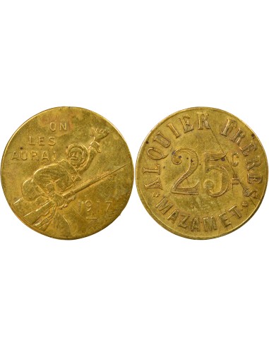 Alquier Frères 25 centimes Laiton 1917