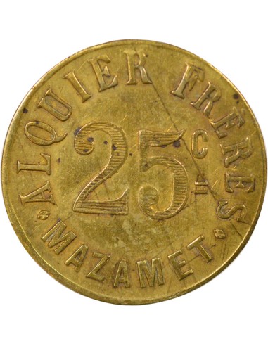 Alquier Frères 25 centimes Laiton 1917