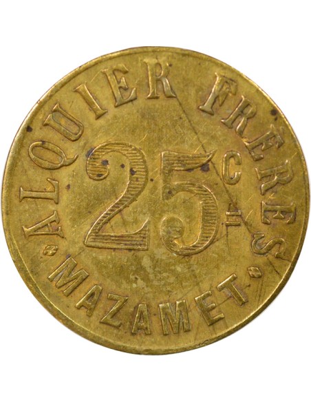 Alquier Frères 25 centimes Laiton 1917