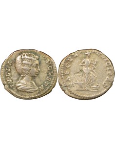 Rome Empire Julia Domna Isis allaitant Horus 1 denier Argent 201 R Rome