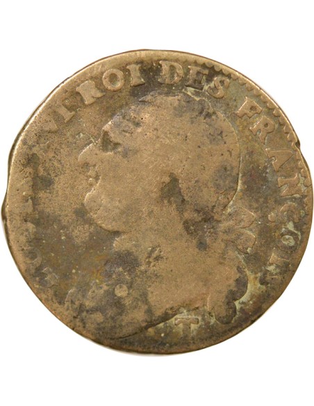 Louis XVI Au Faisceau 12 deniers Cuivre 1792 T Nantes
