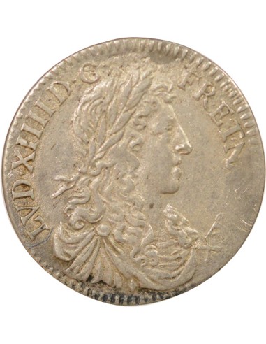 Louis XIV A la Mèche Longue 1/12 ecu Argent 1659 & Aix-en-Provence
