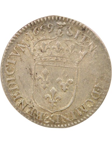 Louis XIV A la Mèche Longue 1/12 ecu Argent 1659 & Aix-en-Provence