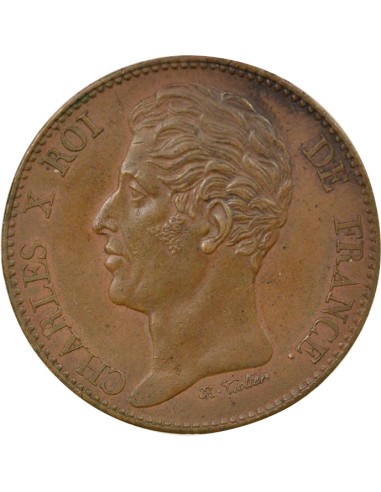 Charles X Monnaie de Visite 1 jeton Bronze 1825 A Paris