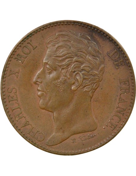 Charles X Monnaie de Visite 1 jeton Bronze 1825 A Paris