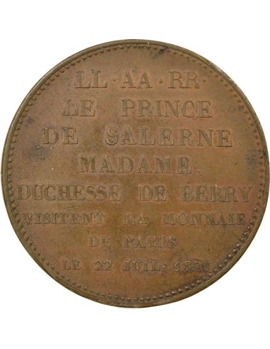 Charles X Monnaie de Visite 1 jeton Bronze 1825 A Paris