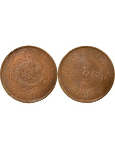 Chine Guangxu 20 cash Cuivre An 43 (1906) Baoding