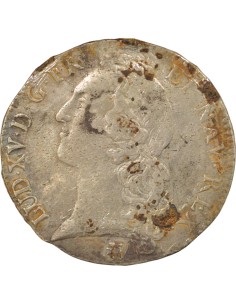 Louis XV au Bandeau 1 ecu Argent 1759 9 Rennes 2