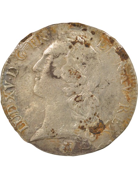 Louis XV au Bandeau 1 ecu Argent 1759 9 Rennes