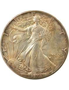 USA American Silver Eagle 1 Dollar Argent 1987 S San Francisco 2