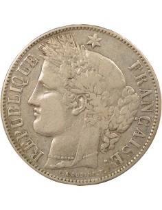 avec Légende 5 francs Argent 1871 K Bordeaux 2