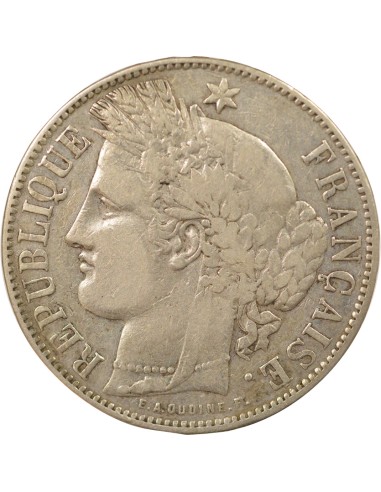 avec Légende 5 francs Argent 1871 K Bordeaux