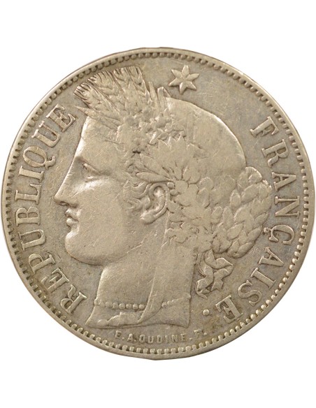 avec Légende 5 francs Argent 1871 K Bordeaux