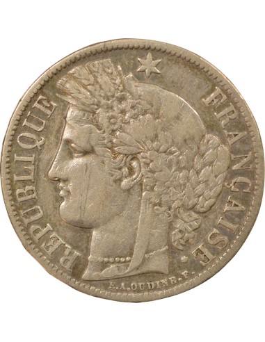 avec Légende 5 francs Argent 1870 A - Paris
