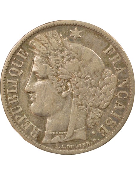 avec Légende 5 francs Argent 1870 A - Paris