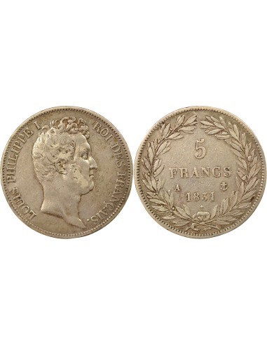 Louis-Philippe Ier Tr. en Creux 5 francs Argent 1831 A - Paris