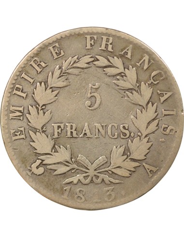 Roi d'Italie Empire 5 francs Argent 1813 A - Paris