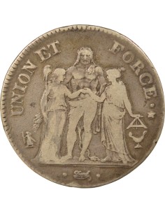 5 francs Argent An 6/5/4 K Bordeaux 2