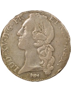 Louis XV Au Bandeau 1 ecu Argent 1766 K Bordeaux 2