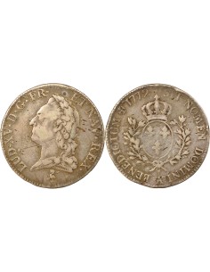 Louis XV à la Vieille Tête 1 ecu Argent 1772 A - Paris