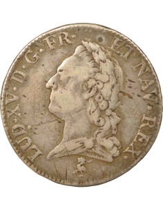 Louis XV à la Vieille Tête 1 ecu Argent 1772 A - Paris 2