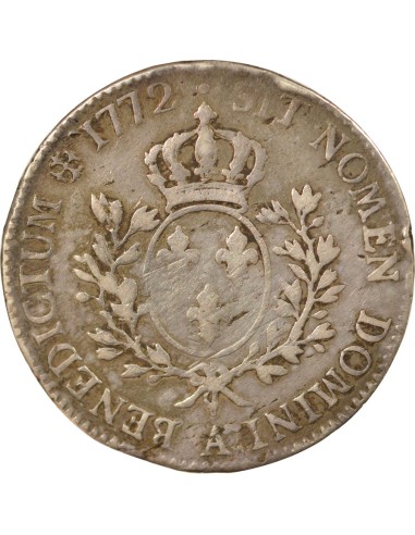 Louis XV à la Vieille Tête 1 ecu Argent 1772 A - Paris
