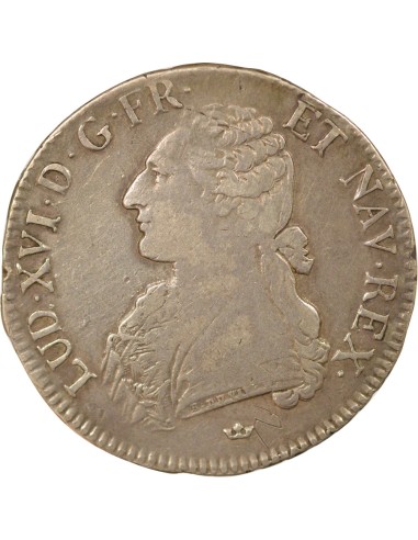 Louis XVI Au Buste Habillé 1 ecu Argent 1787 M Toulouse