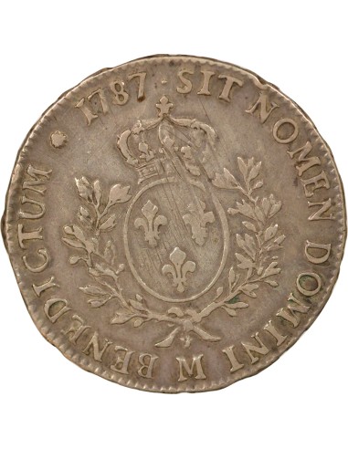 Louis XVI Au Buste Habillé 1 ecu Argent 1787 M Toulouse