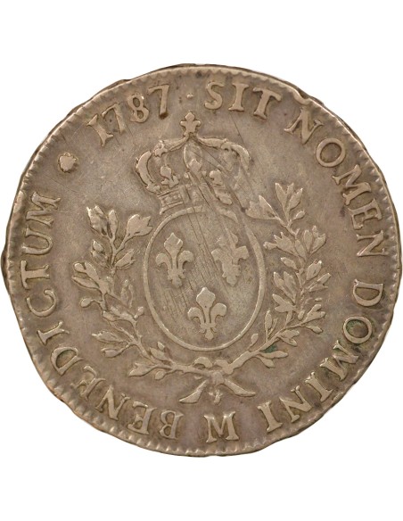 Louis XVI Au Buste Habillé 1 ecu Argent 1787 M Toulouse