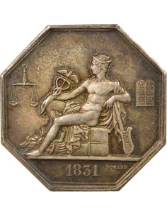 Comissaires Experts du Gouvernement 1 jeton Argent 1831 (après 1880) 2