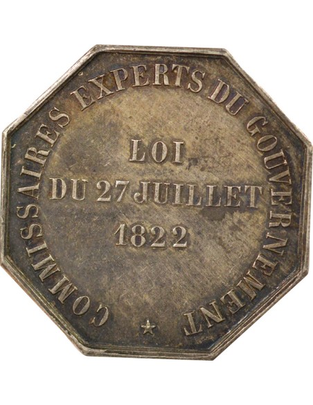 Comissaires Experts du Gouvernement 1 jeton Argent 1831 (après 1880)