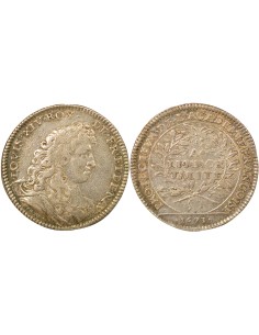 Louis XIV Académie Francaise 1 jeton Argent 1673
