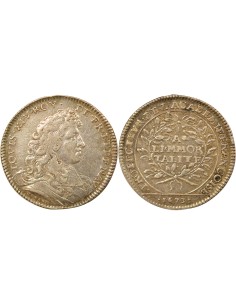 Louis XIV Académie Francaise 1 jeton Argent 1673
