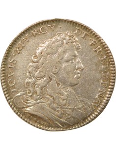 Louis XIV Académie Francaise 1 jeton Argent 1673 2