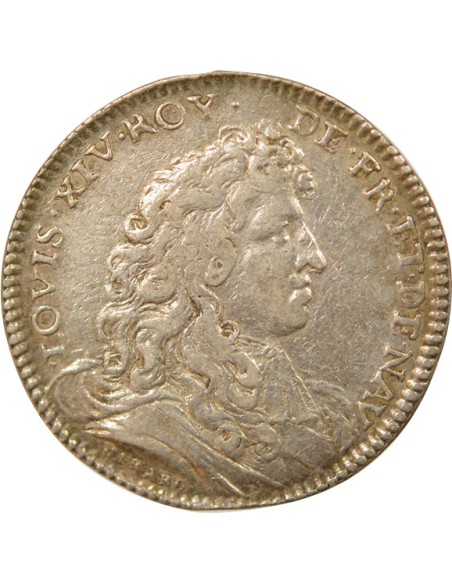 Louis XIV Académie Francaise 1 jeton Argent 1673