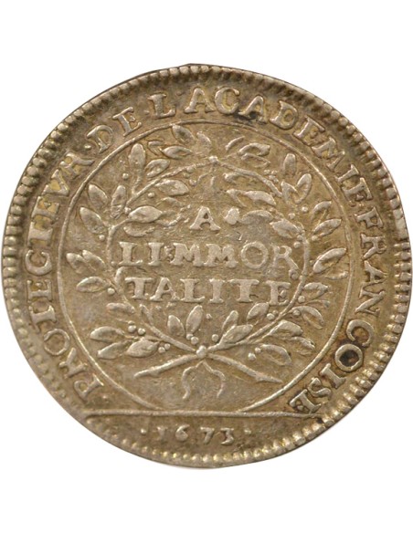 Louis XIV Académie Francaise 1 jeton Argent 1673