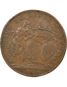 Louis IV Henri de Bourbon Condé Etats de Bourgogne 1 jeton Cuivre 1728 2