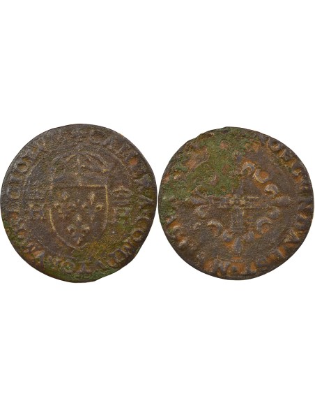 Henri II Chambre des Comptes du Roi 1 jeton Laiton XVIe Siècle