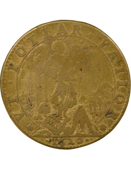 Louis XIII Rattachement du Béarn 1 jeton Laiton 1620