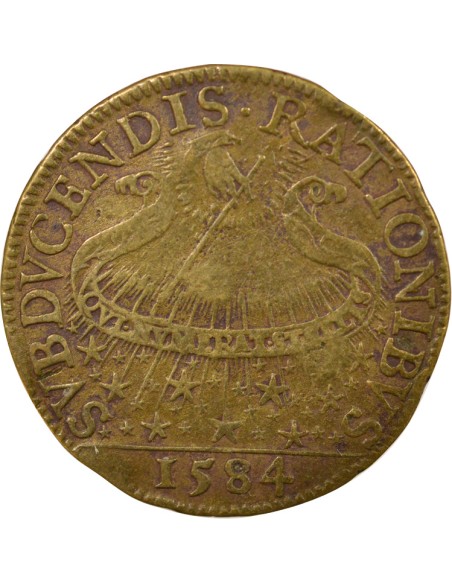Henri III Chambre des Comptes du Roi 1 jeton Laiton 1584