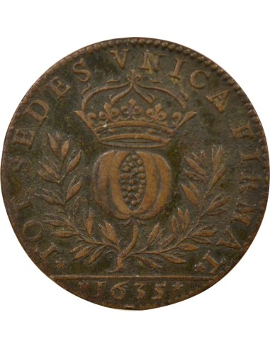 Principauté de Dombes Anne Marie Louis d'Orléans 1 jeton Cuivre 1635