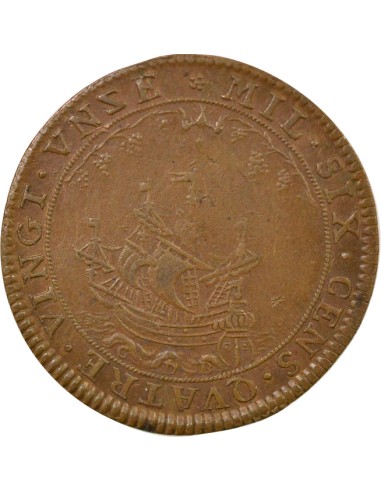 Corporation des Marchands de Vin 1 jeton Cuivre 1691