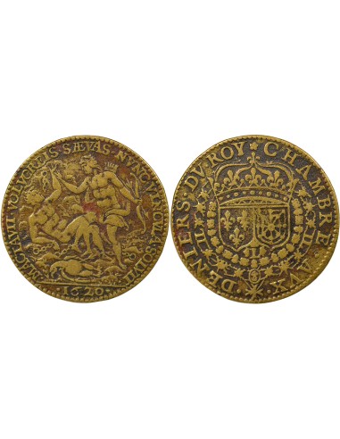 Chambre aux Deniers 1 jeton Laiton 1620