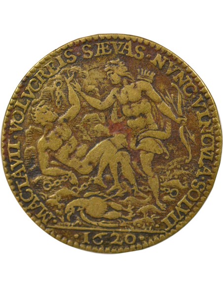 Chambre aux Deniers 1 jeton Laiton 1620