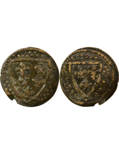 Méreau - XIV / XVth Century 1 jeton Cuivre XIV-XVe Siècle