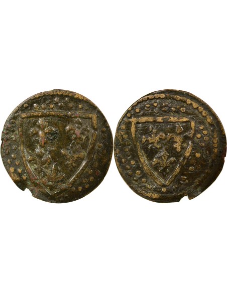 Méreau - XIV / XVth Century 1 jeton Cuivre XIV-XVe Siècle