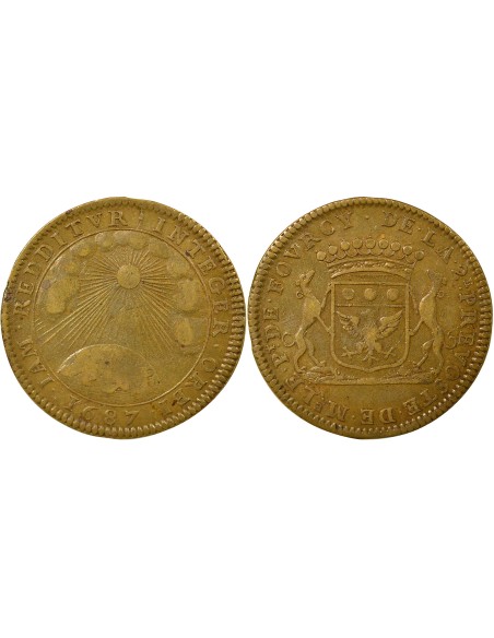 Henri de Fourcy Prévôt de Paris 1 jeton Laiton 1687