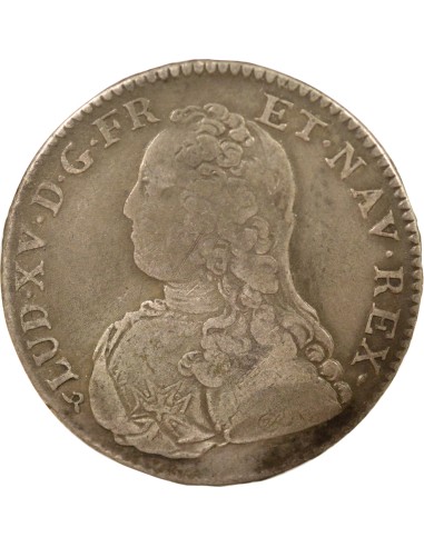 Louis XV Au Buste Habillé 1 écu Argent 1726 B Rouen