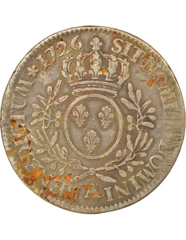 Louis XV Au Buste Habillé 1 ecu Argent 1726 A - Paris