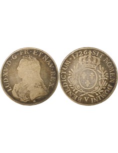 Louis XV Au Buste Habillé 1 ecu Argent 1726 S Troyes